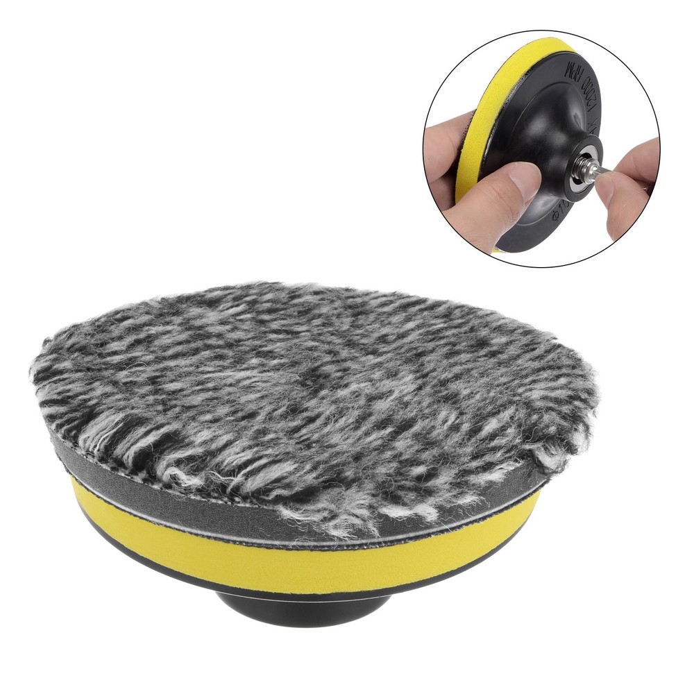2pcs Wool Cutting Pad, 5 inch Microfiber Buffing Polishing Pads
