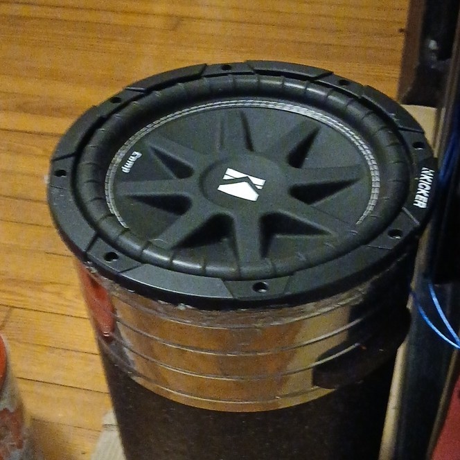 KICKER 12in Enclosed Non-Powered Cylindrical Car Subwoofer