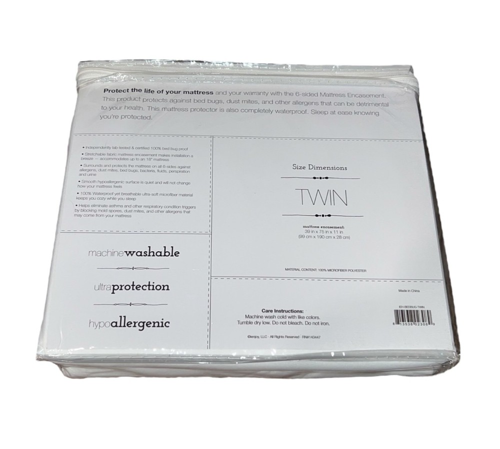 Bed Bug & Liquid Proof Mattress Encasement - Twin