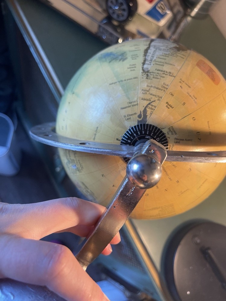 Vintage Replogle model World Map With Meridian Rotating Rings