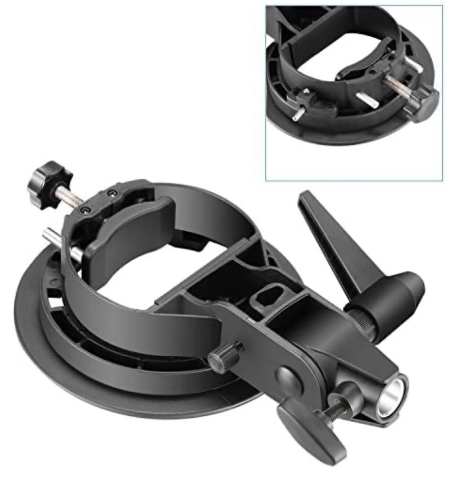 Neewer S-Type Bracket Holder with Bowens Mount for Speedlite Flash Snoot