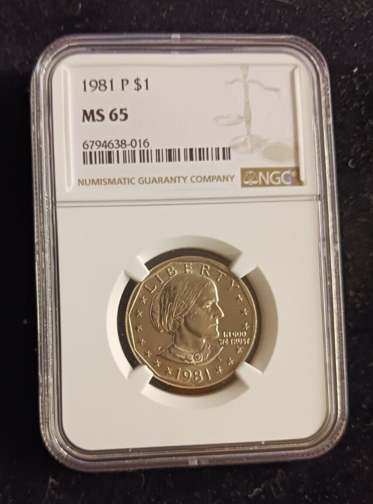 1981(P) NGC MS 65 Susan B. Anthony Dollar Coin