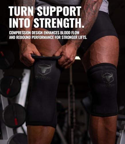 Knee Sleeves 7mm (1 Pair) - Compression Brace & Knee Medium Black/Charcoal