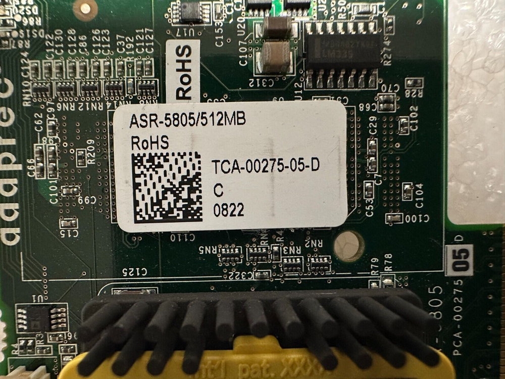 Adaptec ASR-5805/512MB 8-Port PCI-e SAS RAID Controller