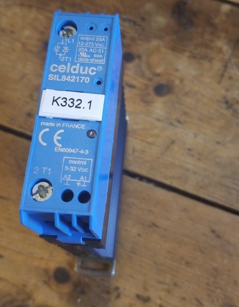 Celduc Solid State Contactor SIL842170  3-32VDC INPUT 12-275VAC OUTPUT 25 AMP