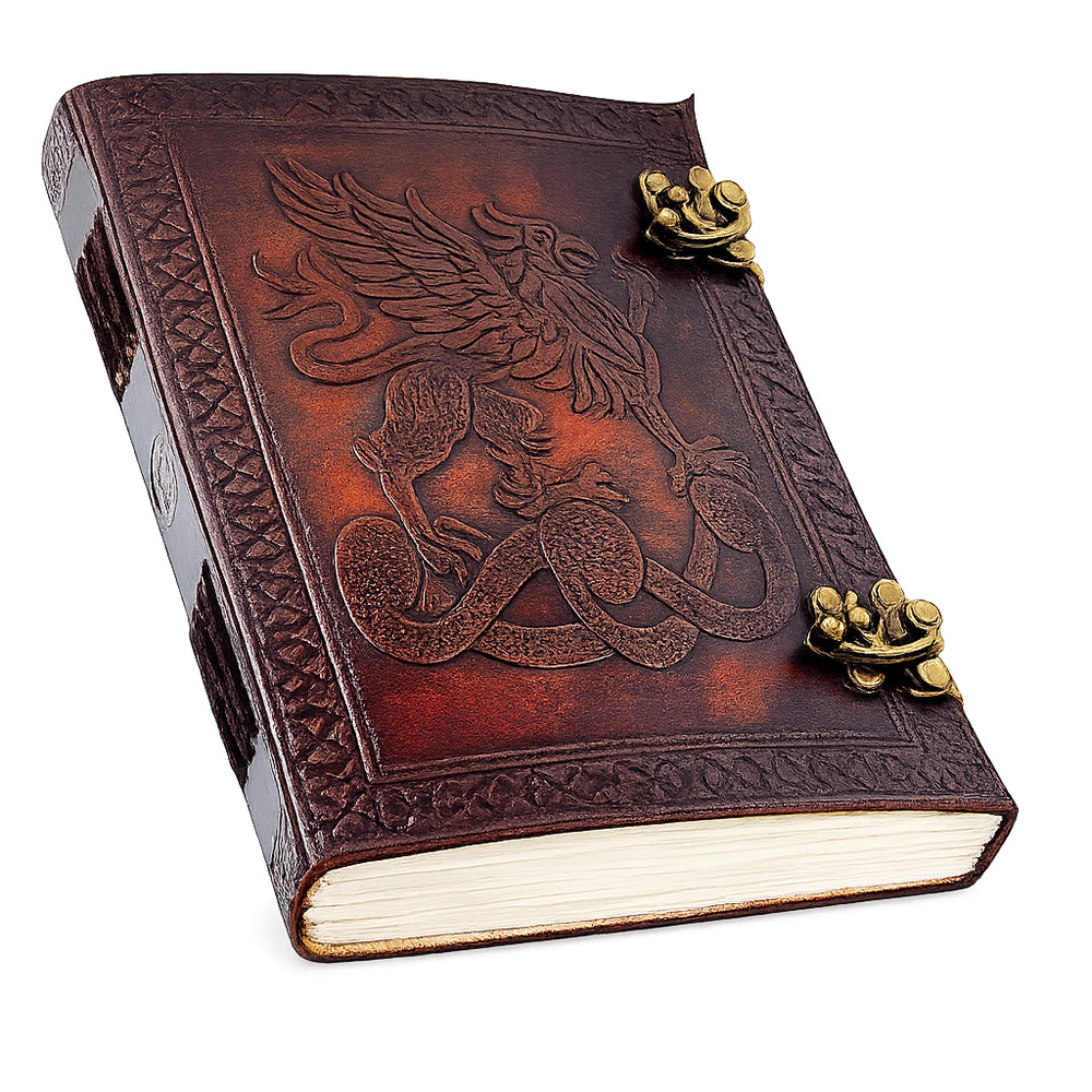 Dungeons and Dragons Leather Journal Lined Paper 6x8 DnD Notebook