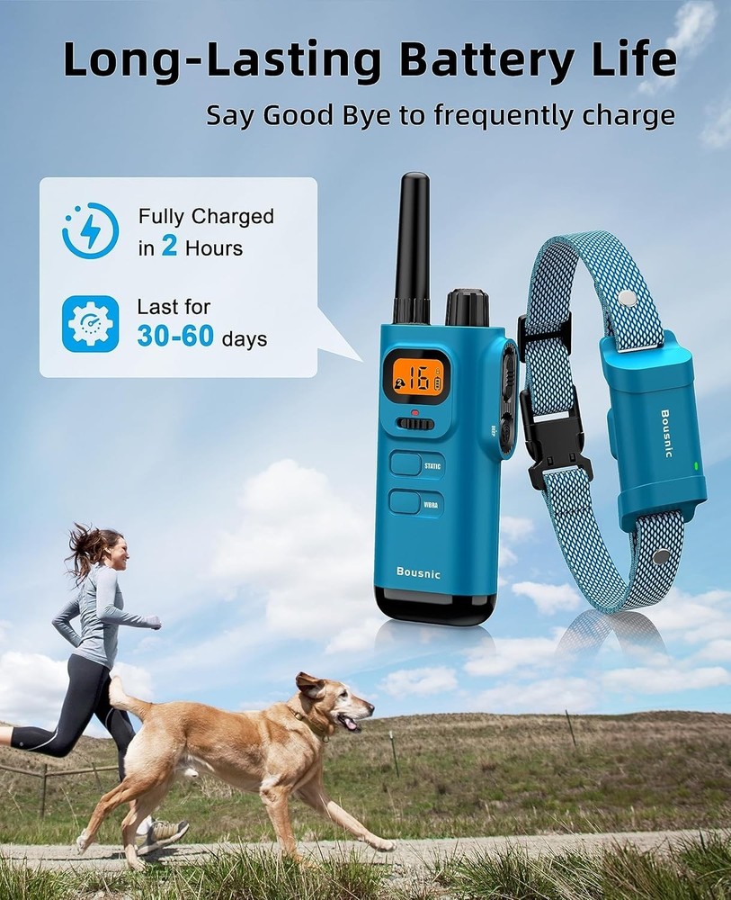 Ergonomic 4000FT Remote Dog Training Collar - Rechargeable & Waterproof E-Collar