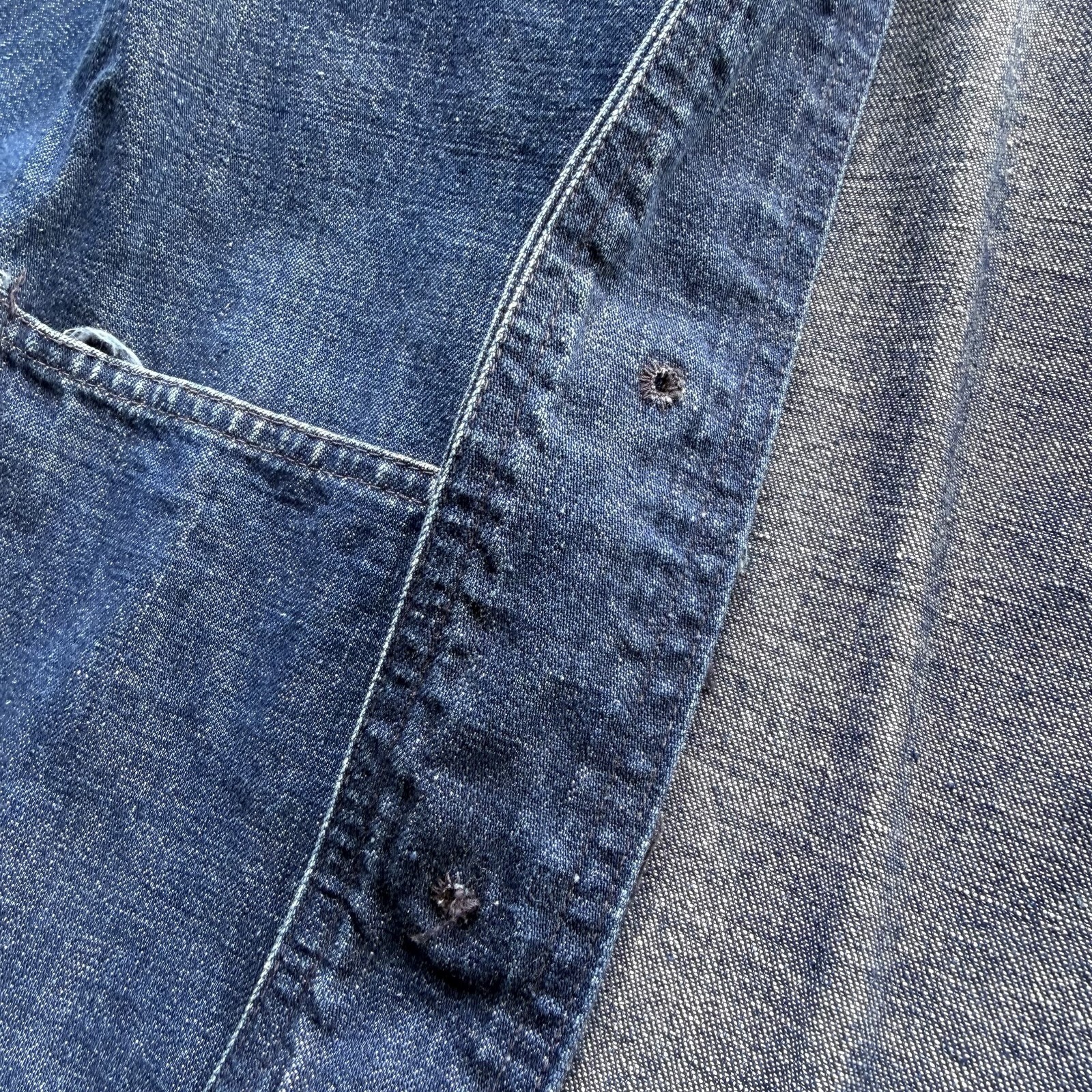 VTG 40s WW2 USN Denim Shawl Collar Jacket