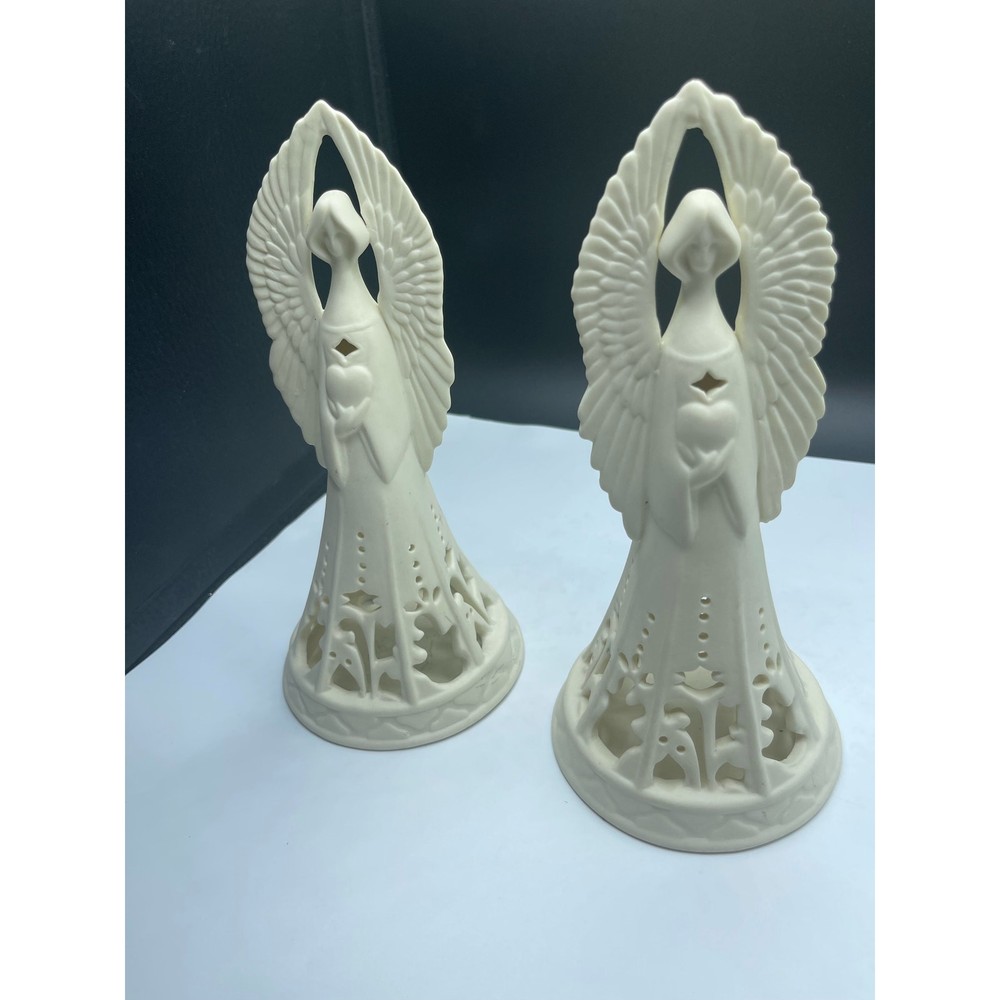 Bisque tea light candle holder