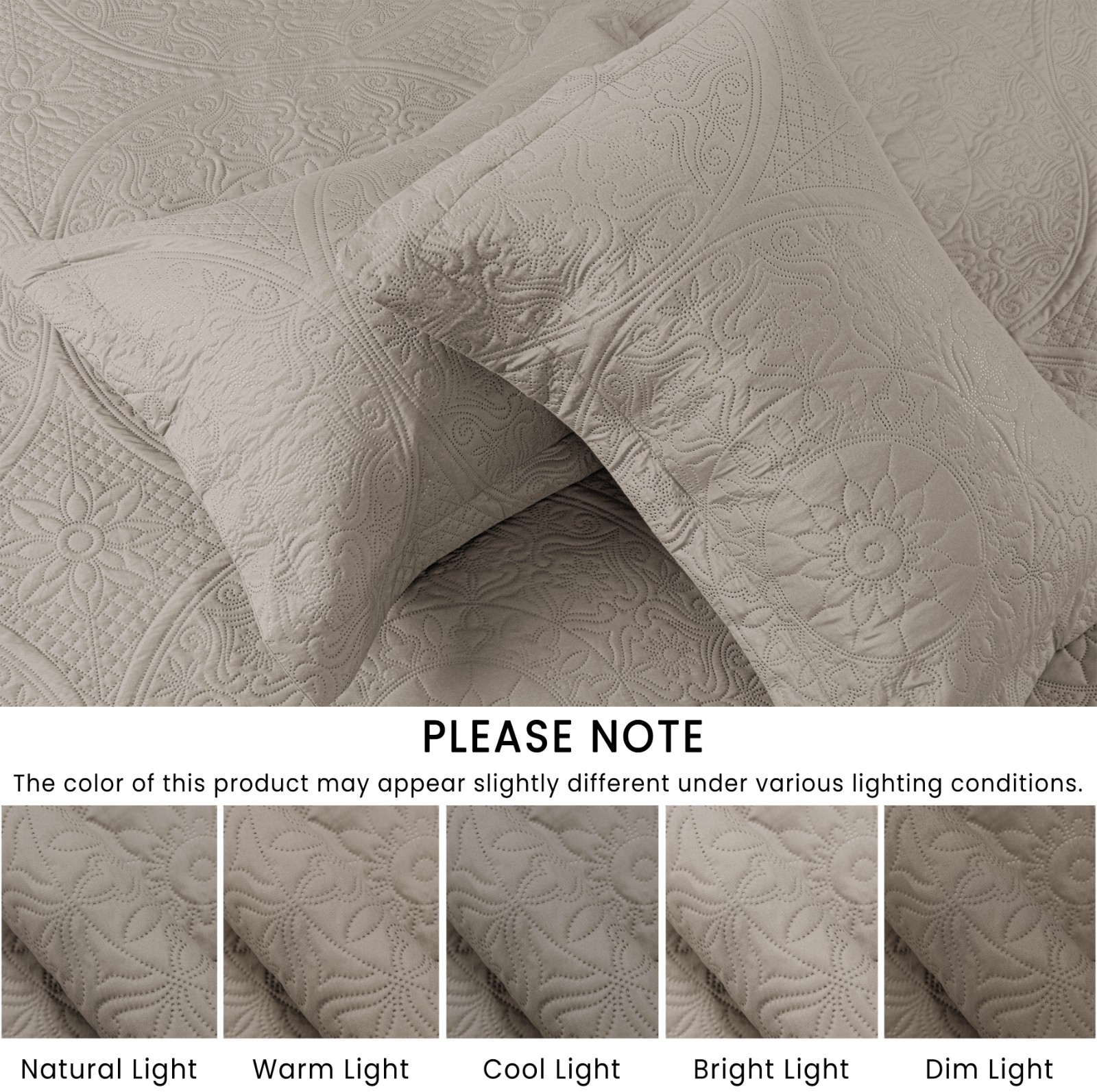 Floral Bedspread Bedding Set 3 Piece Coverlet Lightweight Bed Throw Queen King