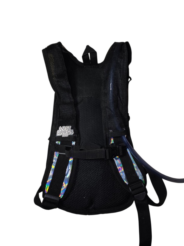 Sojourner Rave Hydration Pack Backpack 2L Water Bladder Holographic Silver