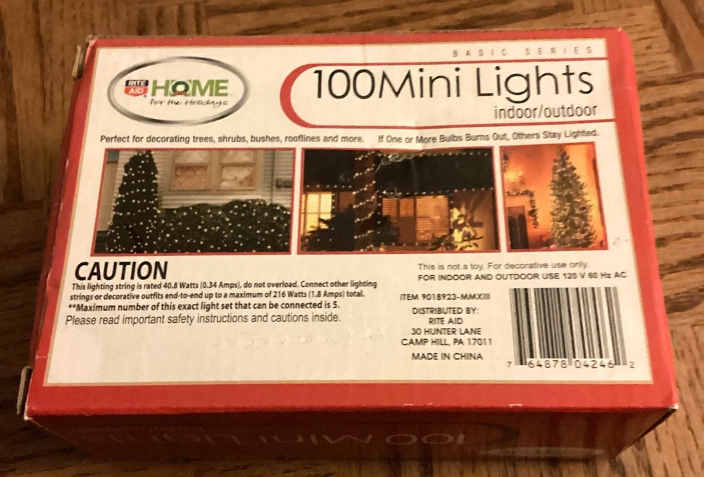 Rite Aid 100 Christmas Mini Lights