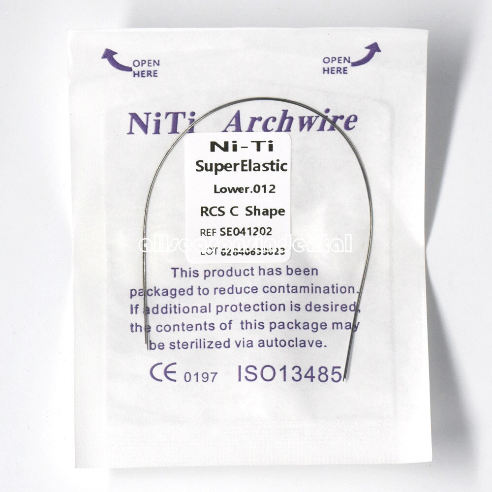 Dental Ortho Super Elastic NITI Arch Wire Reverse Curve Round/Rectangular True