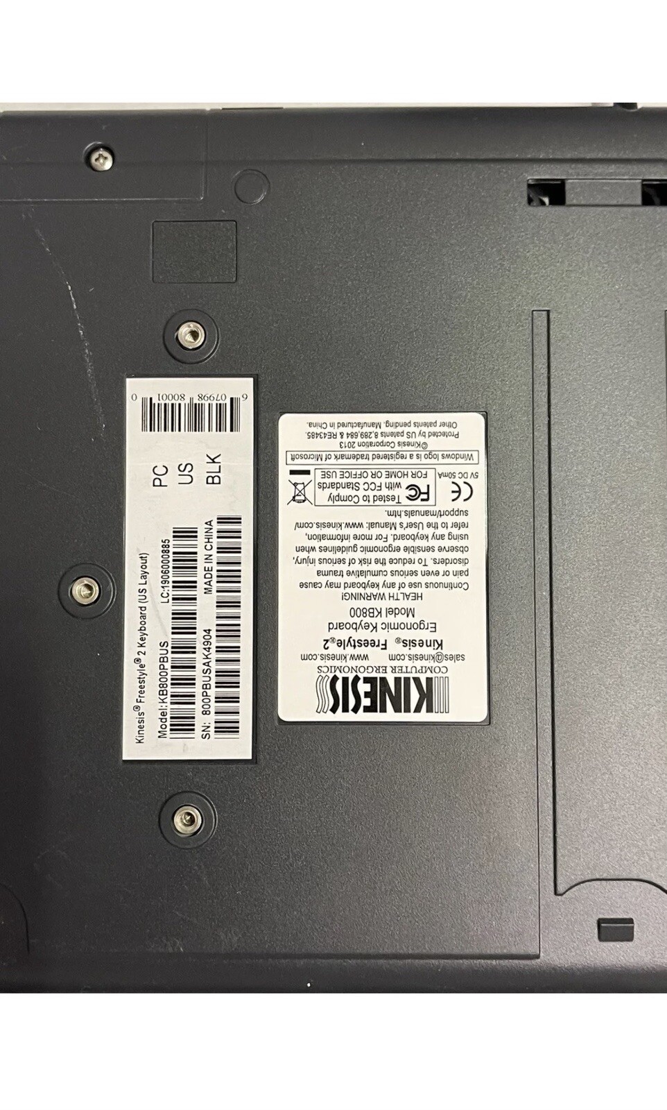 Kinesis Freestyle 2 Ergonomic Split Keyboard KB800, Lifters & Number Keypad