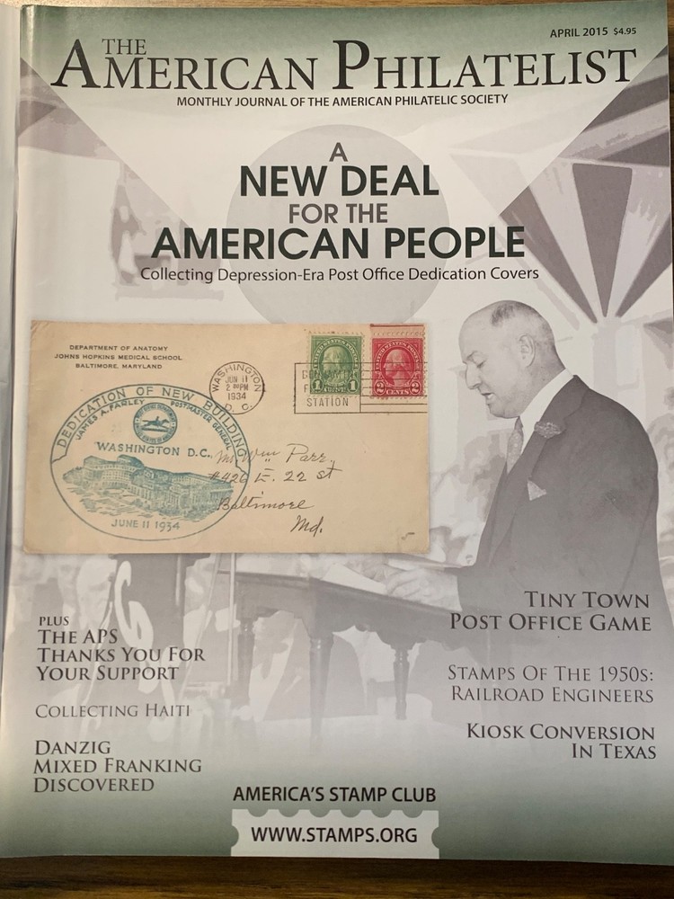 American Philatelist Magazine  2015, April