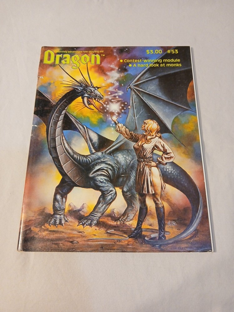 Vintage Dungeons And Dragons Dragon Magazine #53 Module Insert