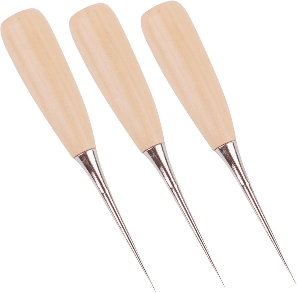 3 Piece Leather Stitching Awl Tool Set