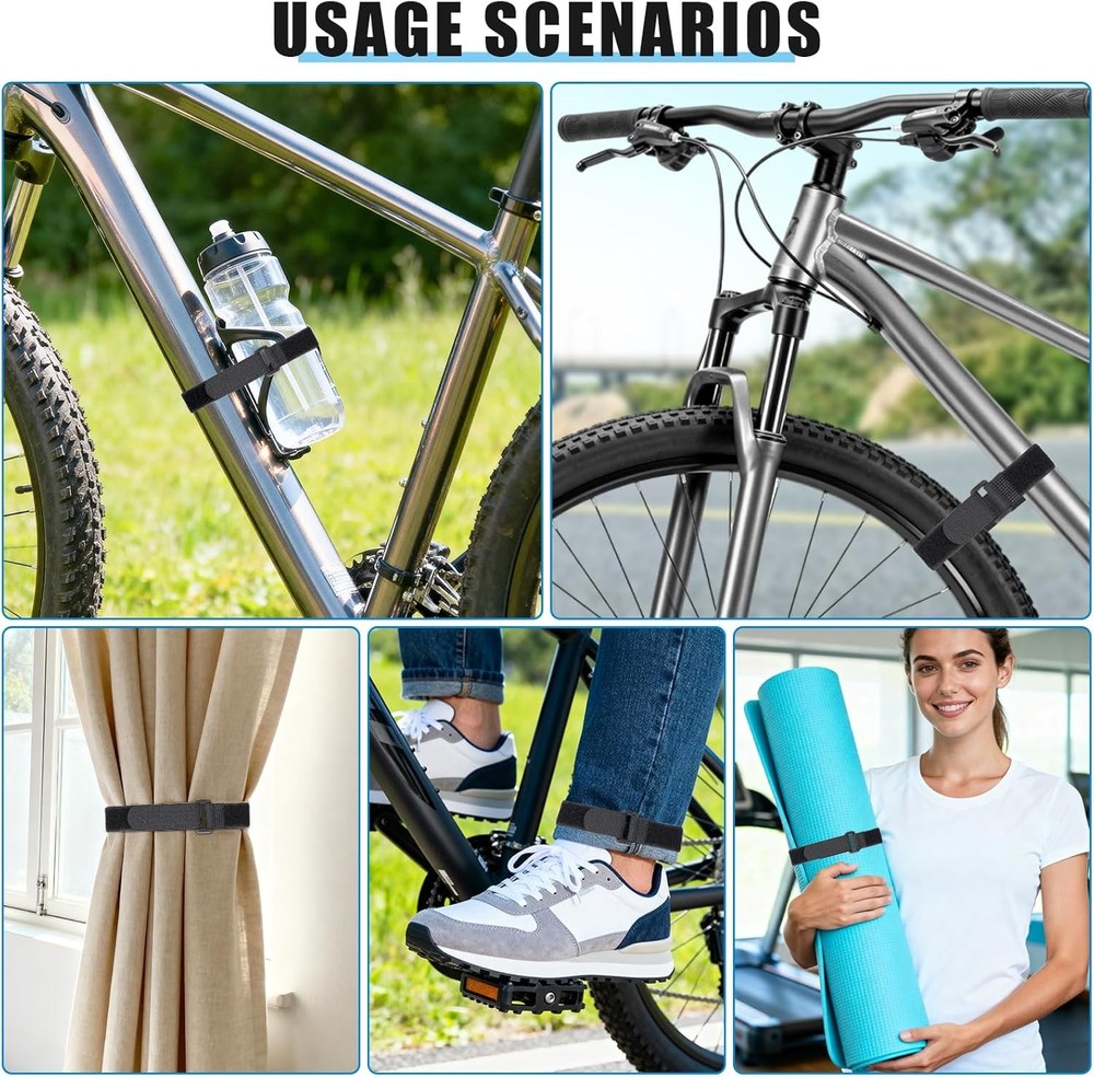 Bike Rack Straps 4Pc Adjustable Wheel Stabilizer Straps