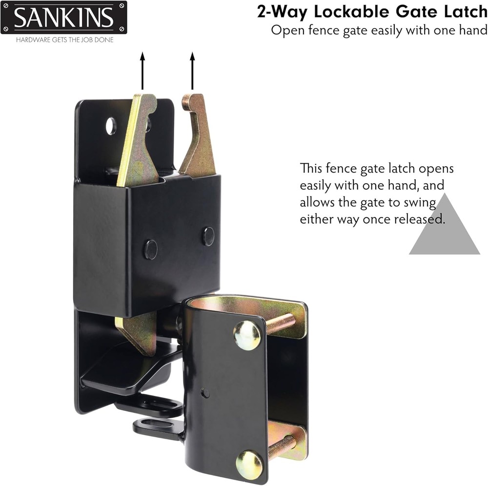 Dual-action heavy-duty lockable fastener, individually packaged.