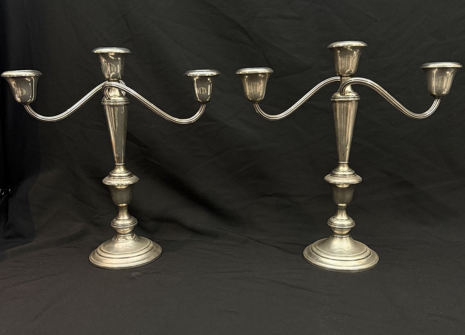 Vintage Gorham Sterling Silver Candelabra Pair 11.5”