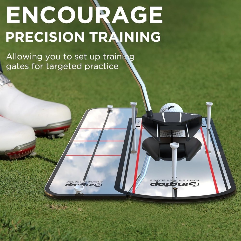 Golf Putting Mirror Alignment Putting Training Aids Consistency & Accuracy Ideal