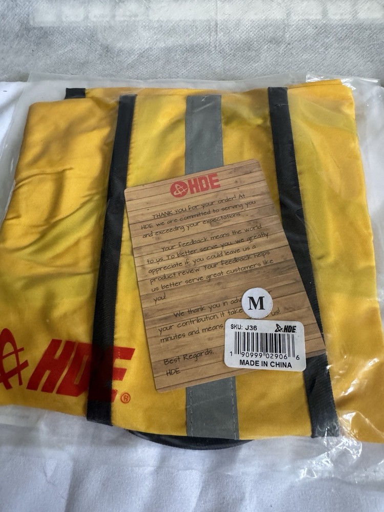 HDE Size Medium Yellow Polyester Raincoat for Pets