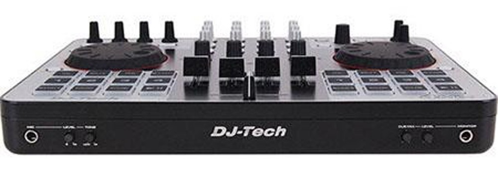 DJ-Tech - 4MIX - 4-Channel Controller w/ Audio Interface + Virtual DJ LE