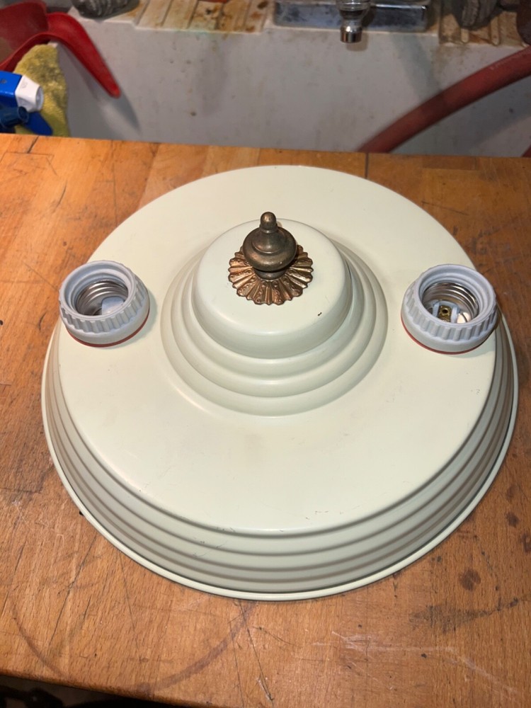 1930’s Antique Art Deco Flush MountFixture Rare