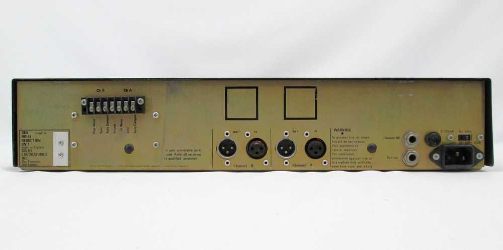 Dolby Model 365 Noise Reduction Unit FRAME ONLY