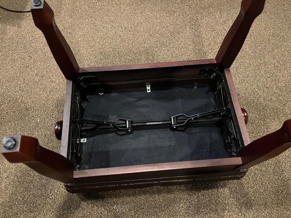 PILLOW TOP ADJUSTABLE PIANO BENCH/STOOL