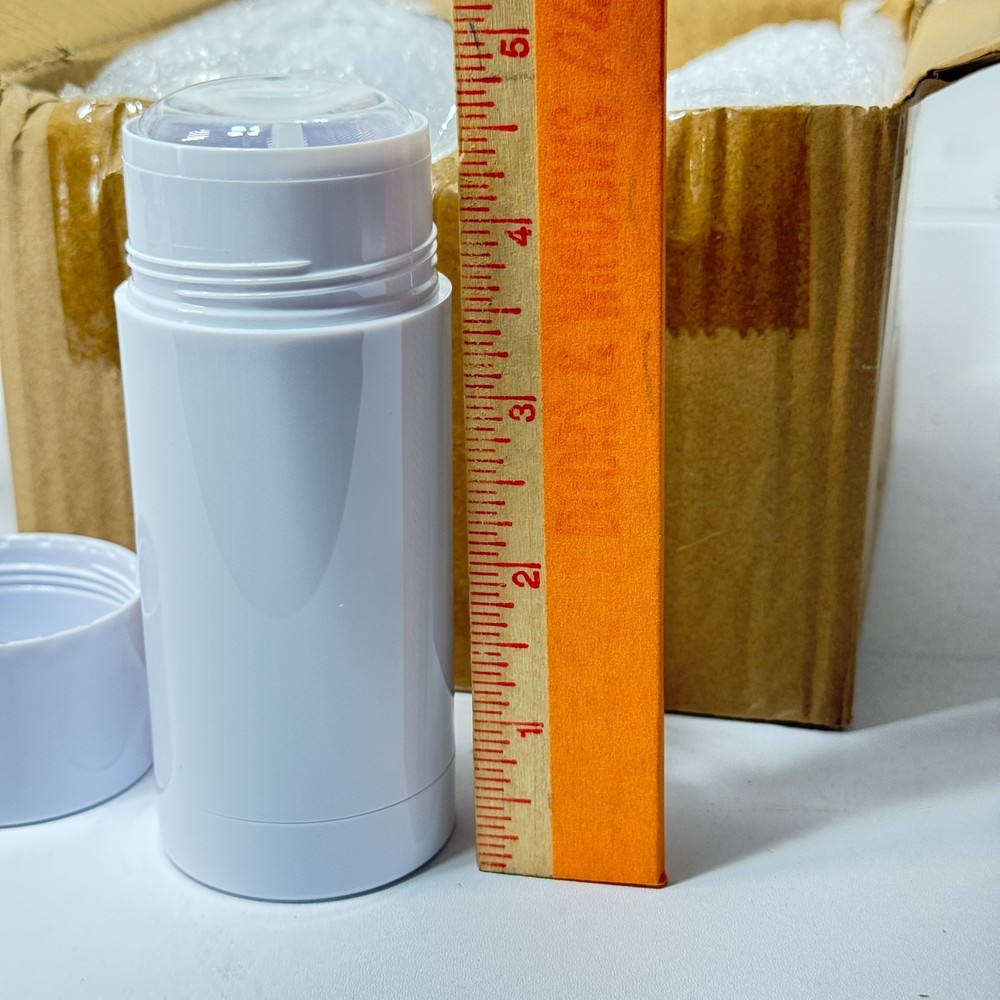 12 Pack Empty Deodorant Containers – Tall Refillable Twist-Up White Tubes...