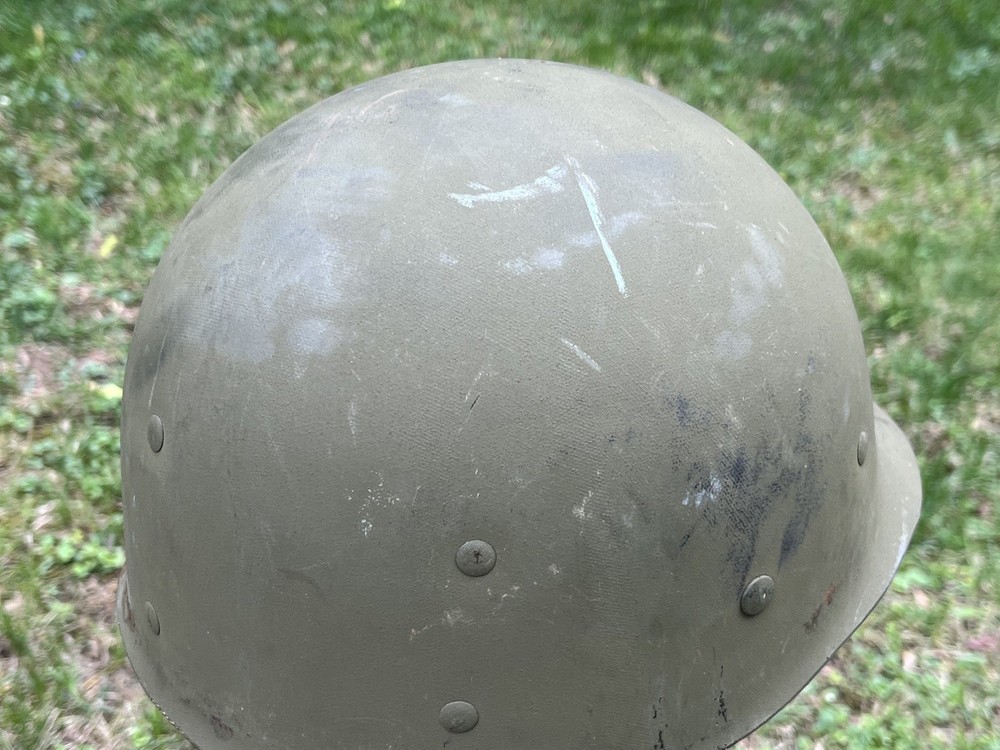 WW2 M1 Helmet Front Seam