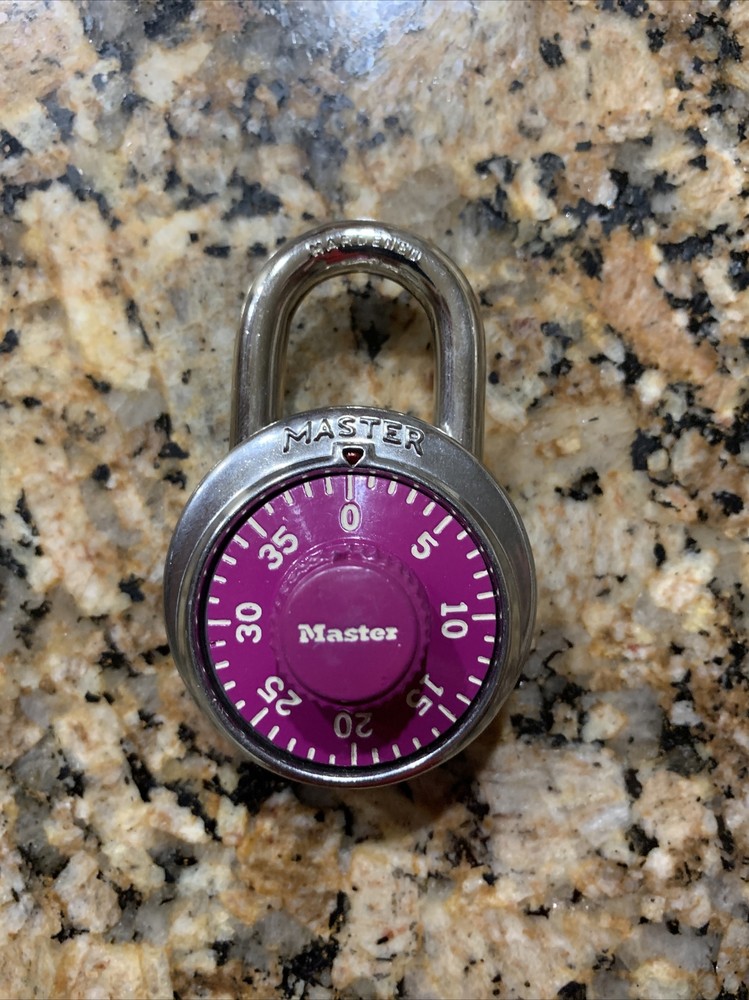 Master Lock Combination Lock Purple Dial Known Combination