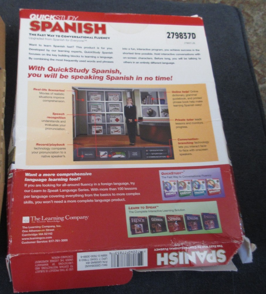 Quick Study Conversational Spanish Learning Company Education 3-CD Set