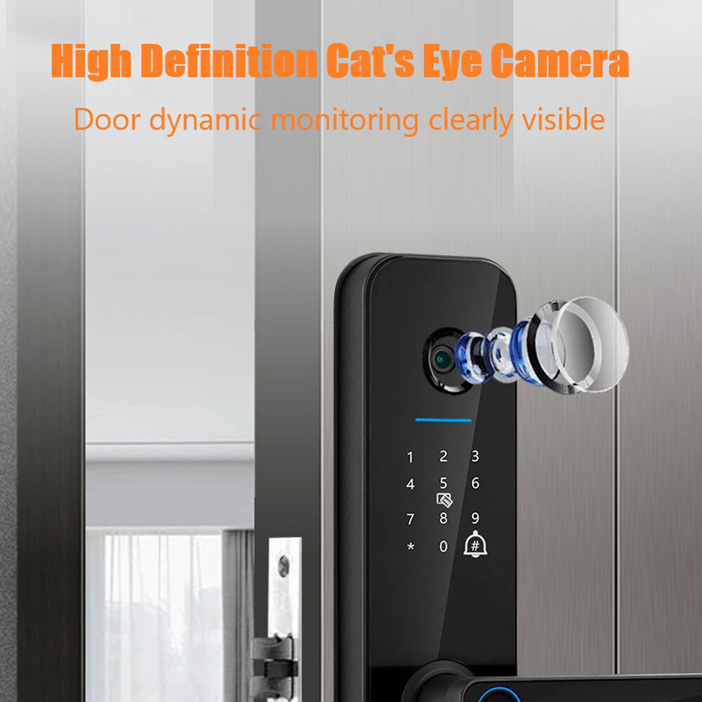 Face Recognition Tuya Wifi Smart Door Lock Visual Intercom Fingerprint