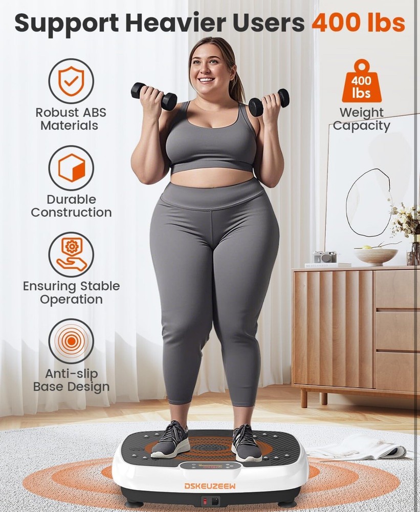 Dskeuzeew Vibration Plate Exercise Machine with LED Display
