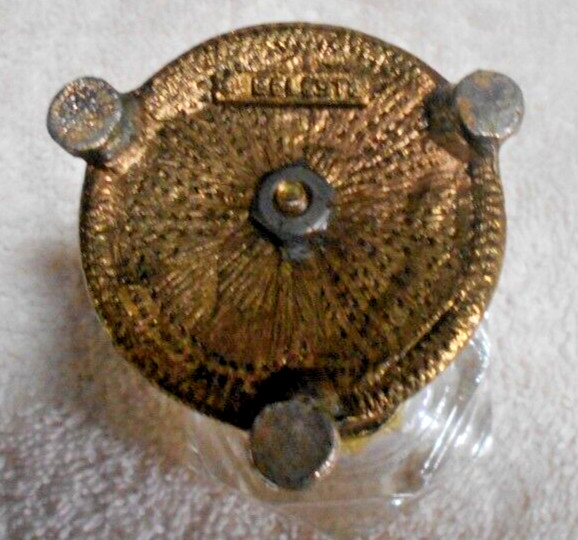 Celeste Metal and Glass Salt Cellar