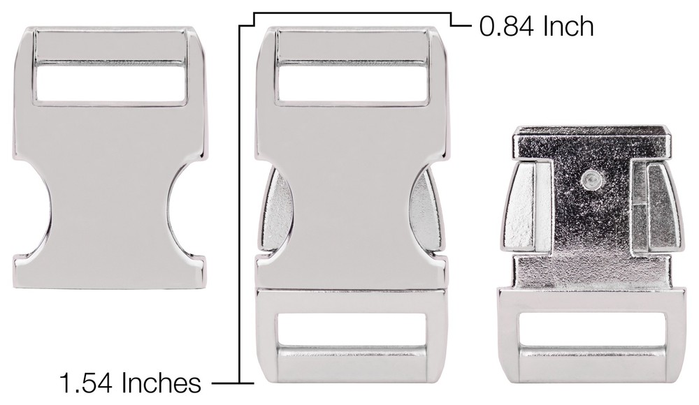 10 - 5/8 Inch Aluminum Side Release Buckles