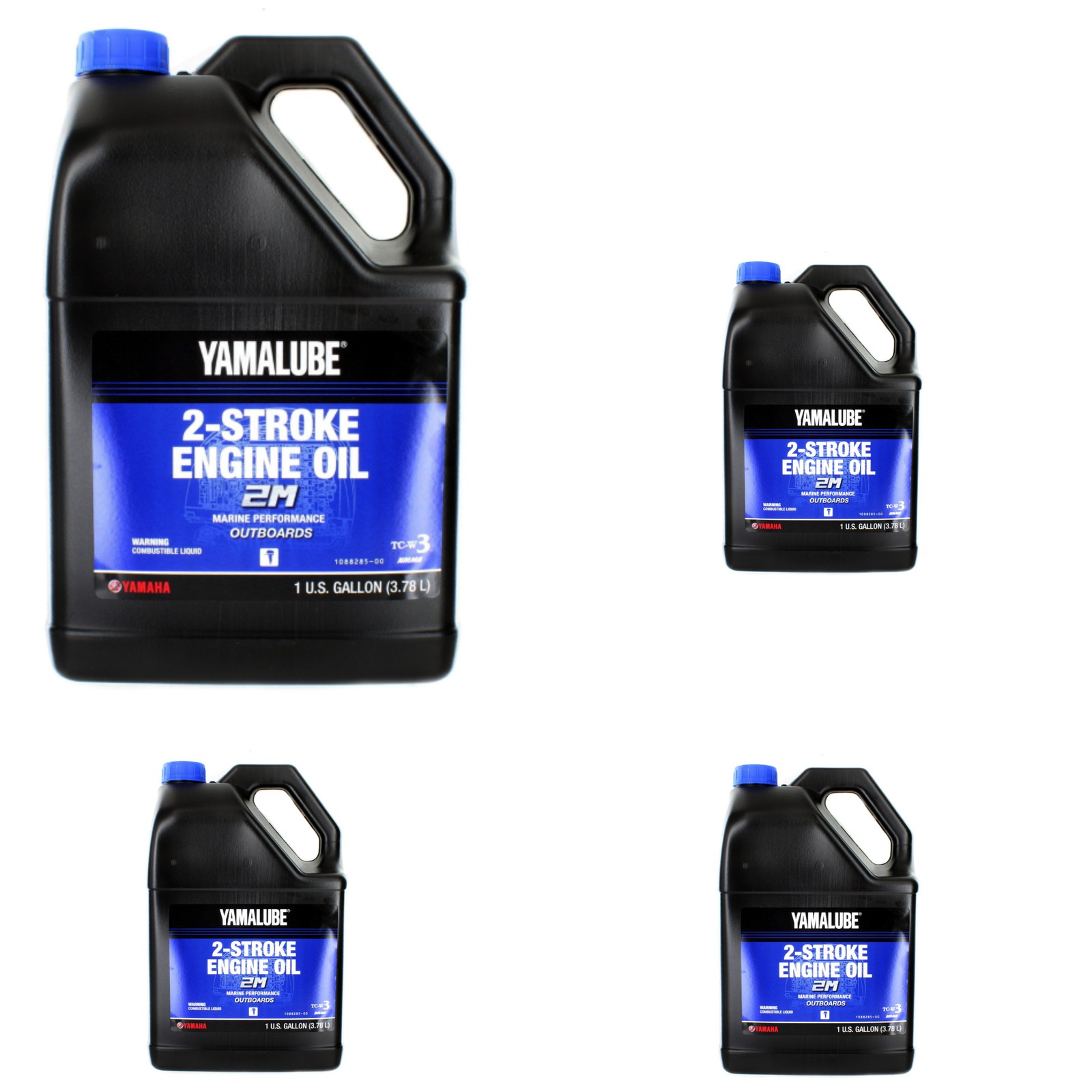 Yamaha OEM, Yamalube 2M Marine 2 Stroke Engine Oil - 4 Gallons, LUB-2STRK-M1-04