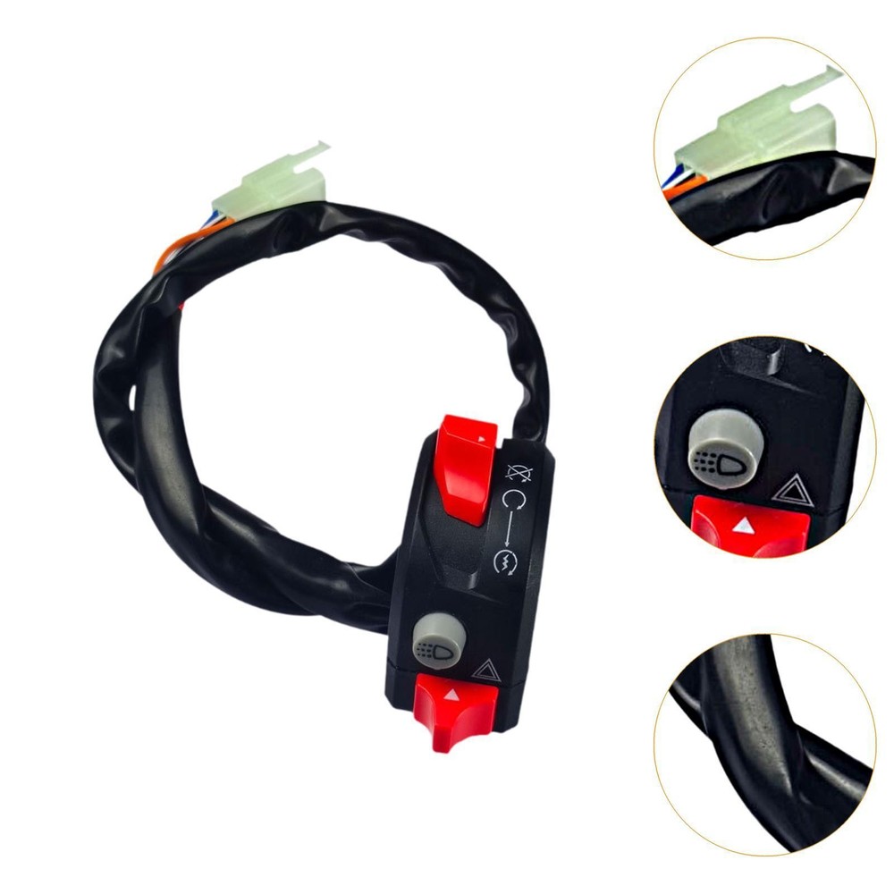Handlebar Control Switch Start on Off Light Waterproof Emergency Lamp Switch