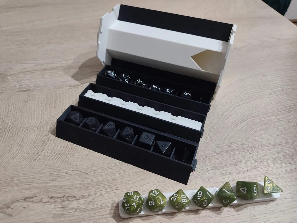 Modular Rollup Dice Box Tower Converter - Compatible with Small & Large Dice