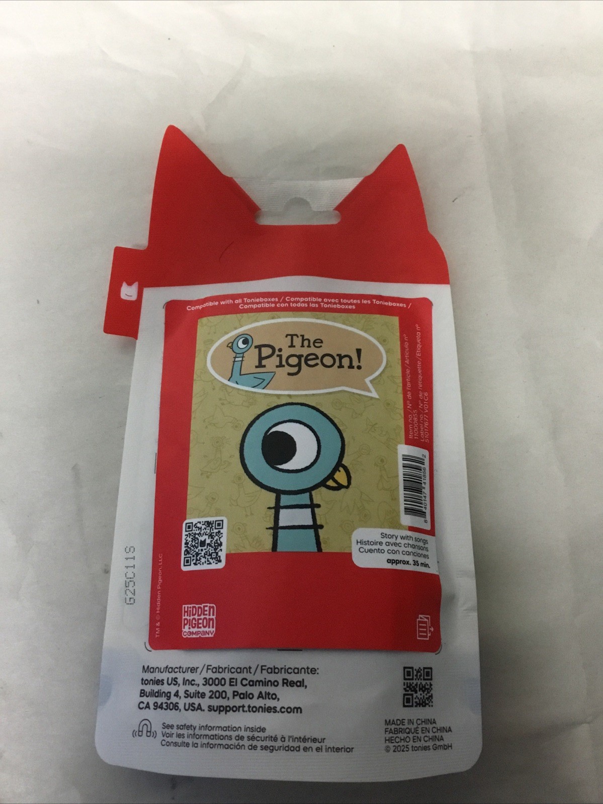 Tonies-Mo Willems' The Pigeon Series Audio Character- NEW