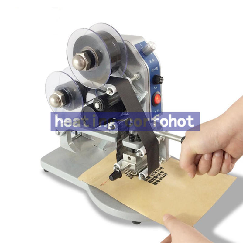 NEW Manual Hot Foil Stamping Printer Thermal Ribbon Code printing Machine