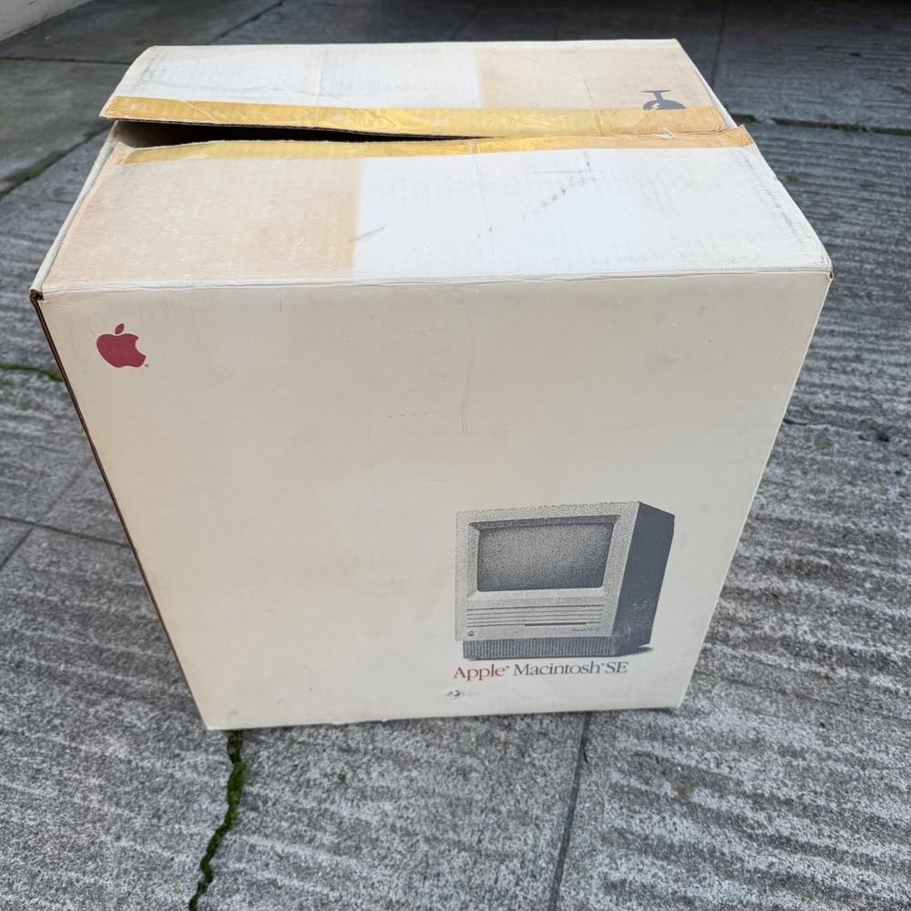 Apple Macintosh SE Original Box Vintage Computer Packaging Only EMPTY Display