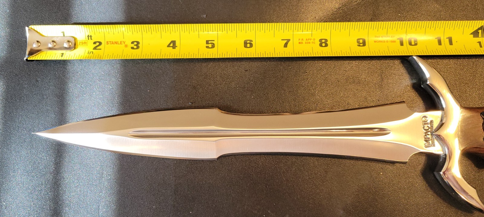 Impact Cutlery Custom D2 Steel Dagger Knife Engraved Rosewood Handle- 2402