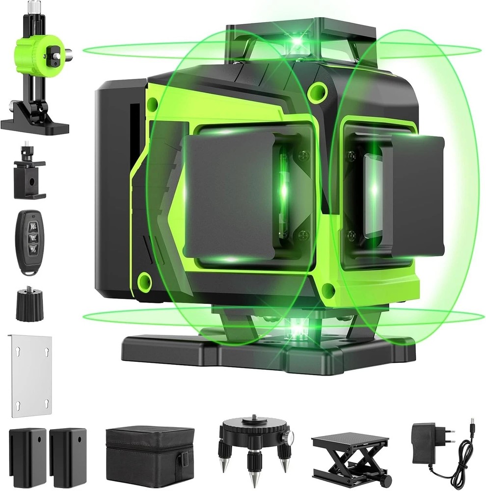 16 Line Laser Level 360 Self Leveling 4x360° Professional 4D Construction Tool