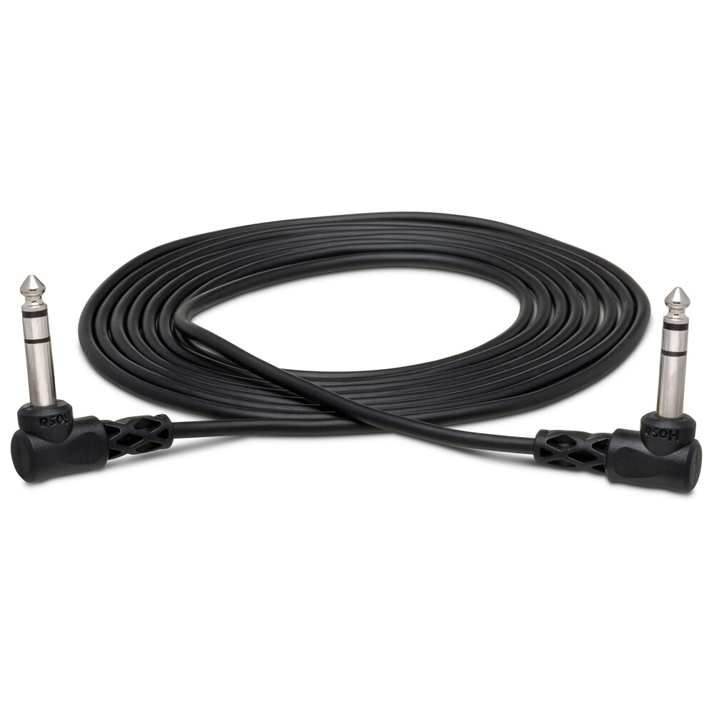 2-PACK Hosa CSS-103RR 3FT Right Angle 1/4" TRS Balanced Interconnect Cable