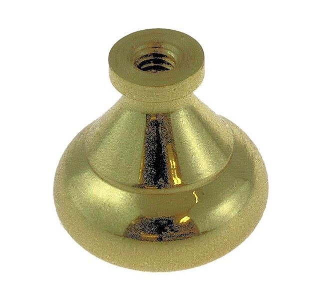 13/16" Small Knob Solid Polished Brass