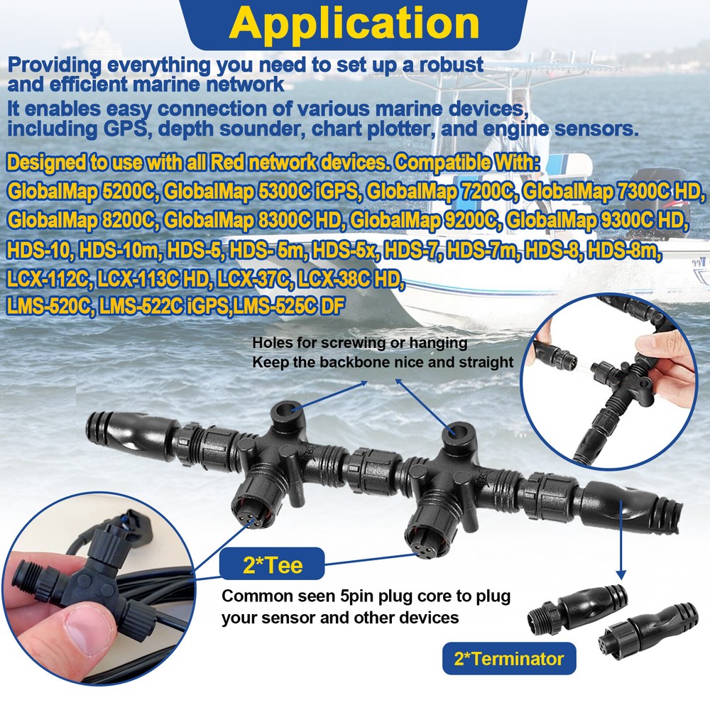 Replace for 124-69 NMEA Network Starter Kit,for NMEA 2000 Node Terminators