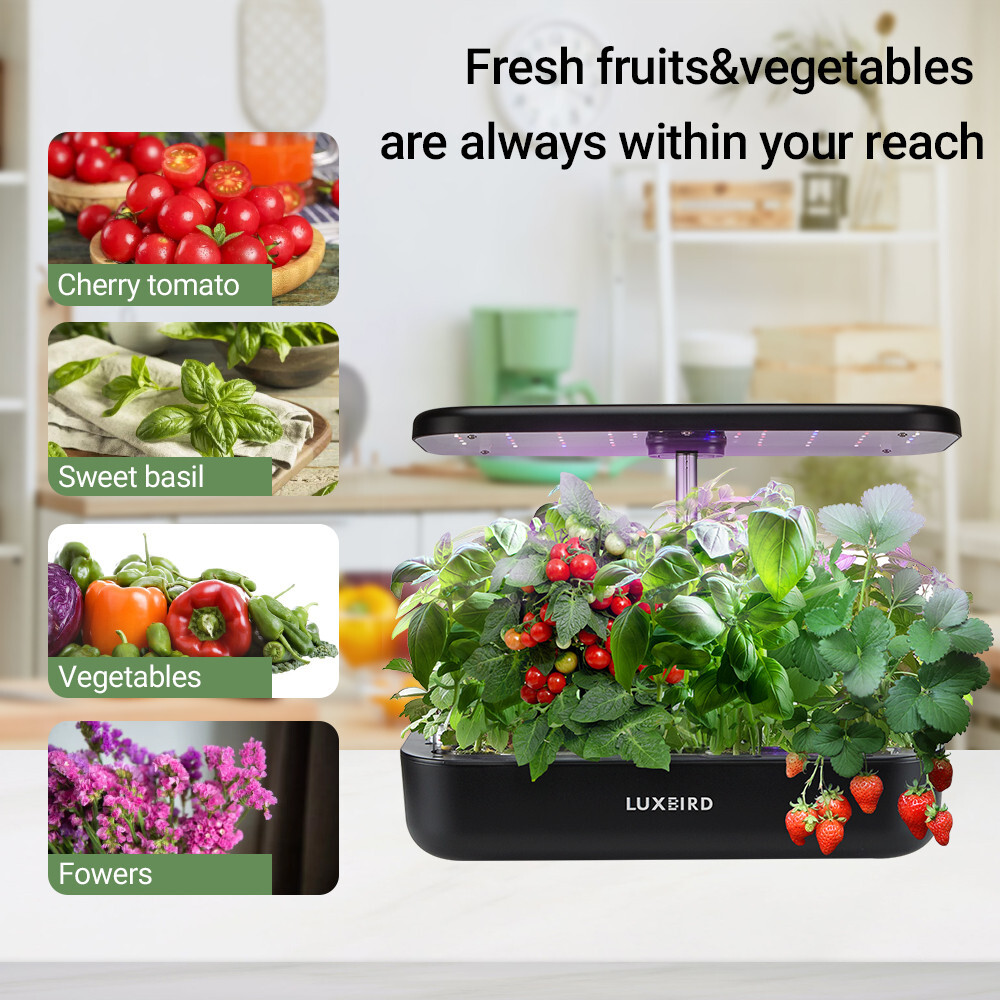 Hydroponics Growing System Indoor Herb Garden Starter Kit Plants Germination 36W